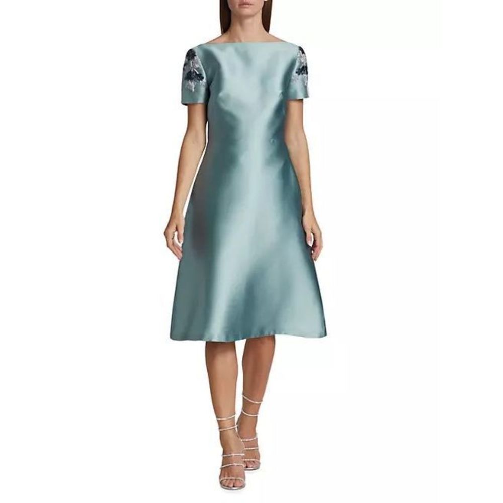 NWT Reem Acra flared beaded dress Size 4 $1750